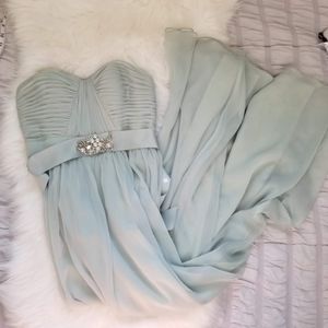 Adrianna Papell - Seafoam jewel long flowy dress
